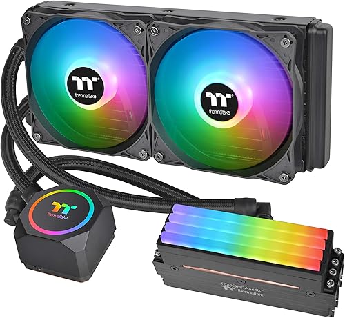 Thermaltake Floe RC240, AMD (AM5AM4)  Intel (LGA 17001200), TT RGB Plus SoftwareSincronización de placa base controlada ARGB, 9.449 in PWM