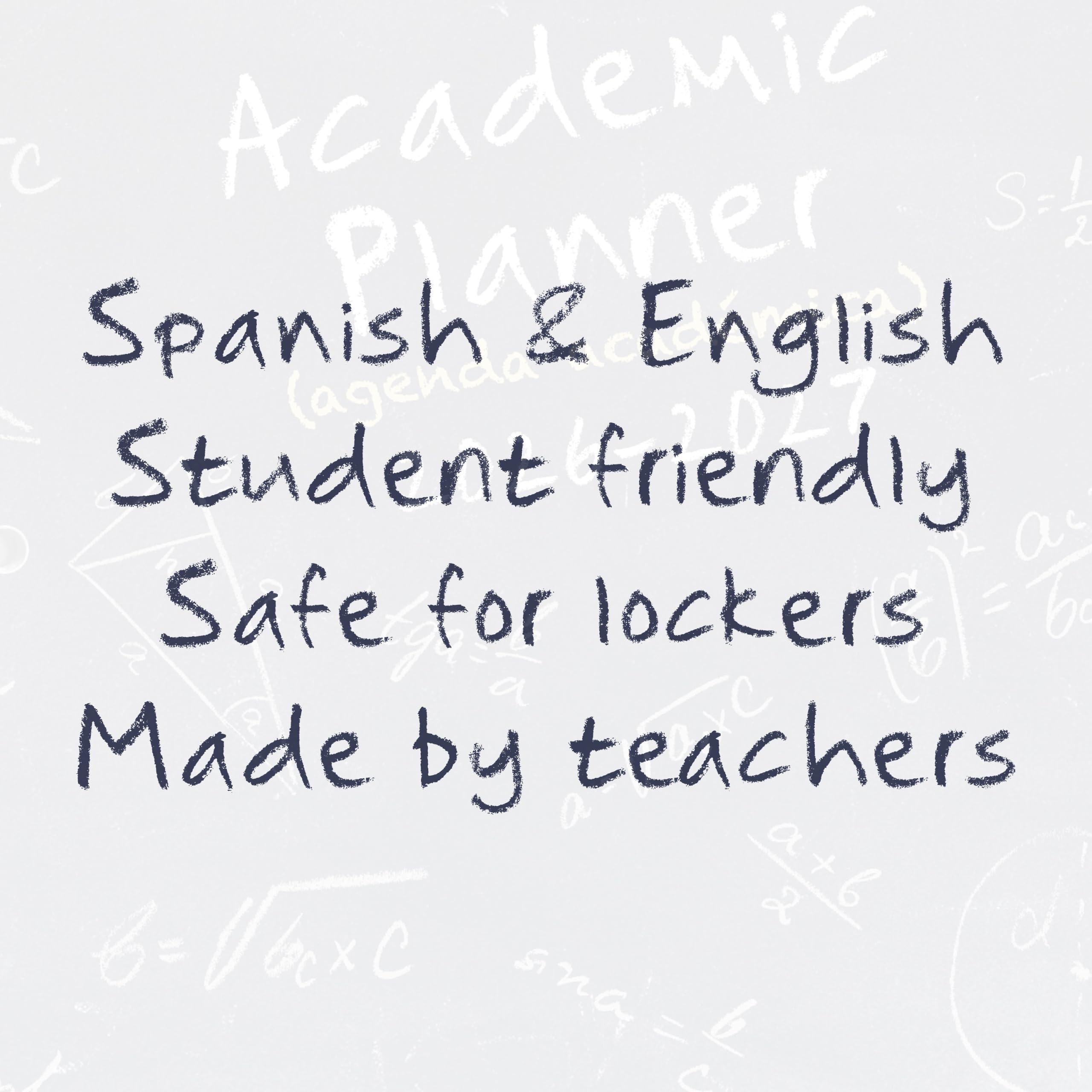 Agenda bilingüe para estudiantes de secundaria bilingüe para el año escolar académico 2026-2027, grande (8.5 x 11 pulgadas) con tapa de matriz media bilingüe clásica