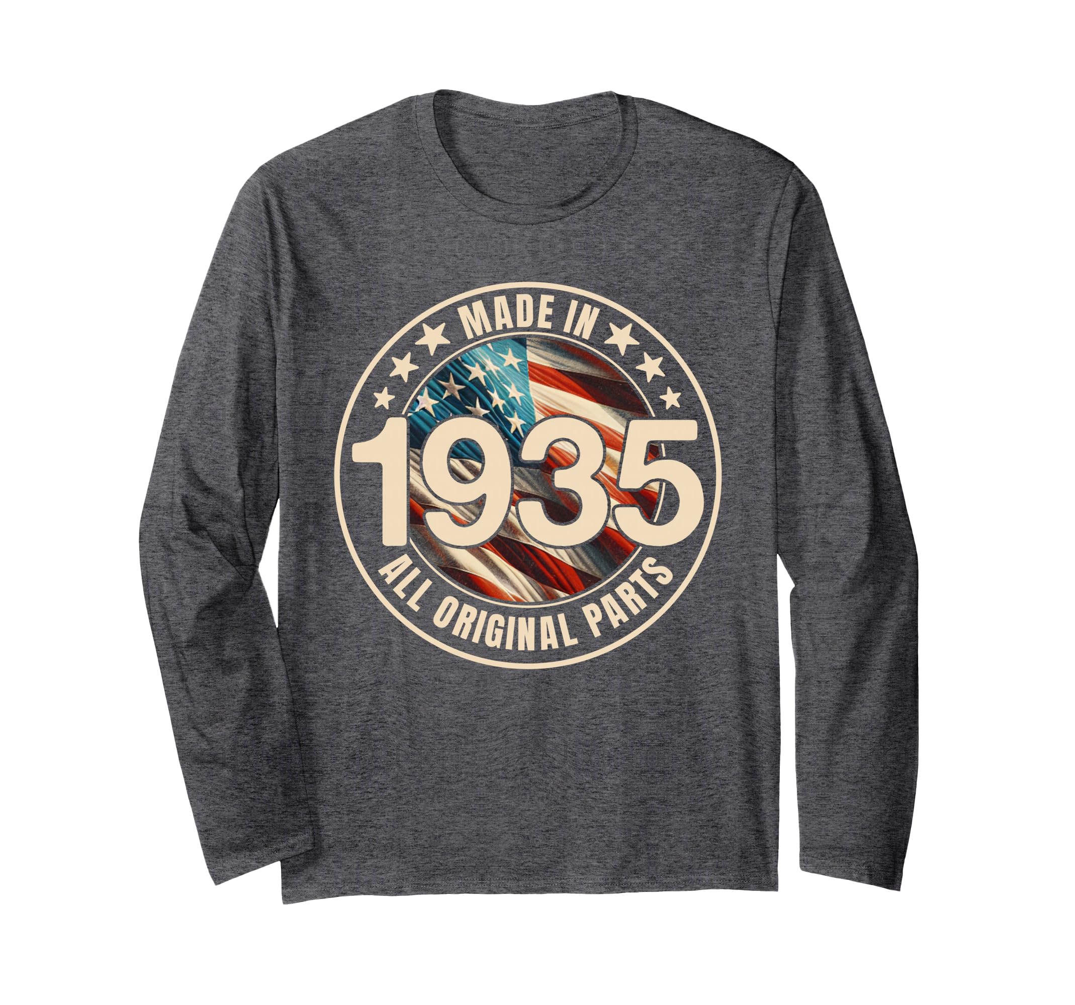 Made In 1935 All Original Parts Year Vintage Vintage Long Sleeve T-Shirt
