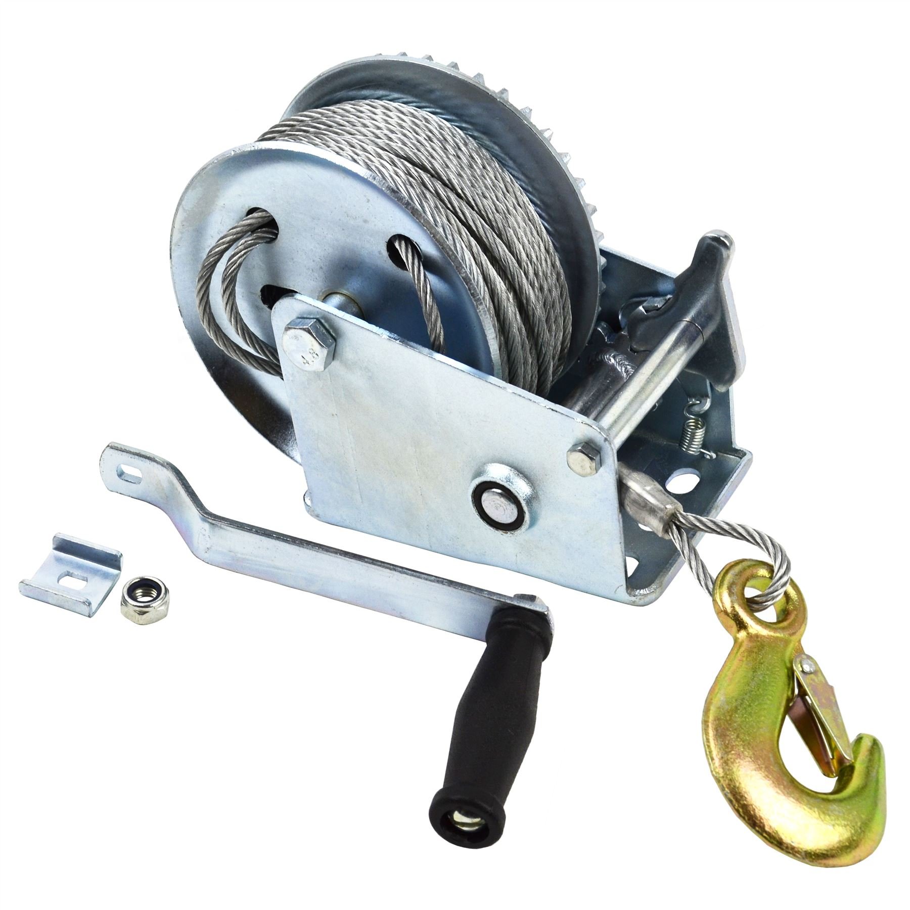 Treuil Manuel pour bateau/voiture remorque 1200lb complet avec 20m de câble TE141