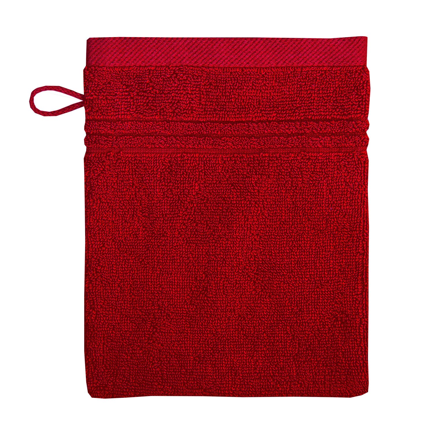 Gant de toilette éponge rouge 16x21 Dyckhoff Nature linge de bain coton