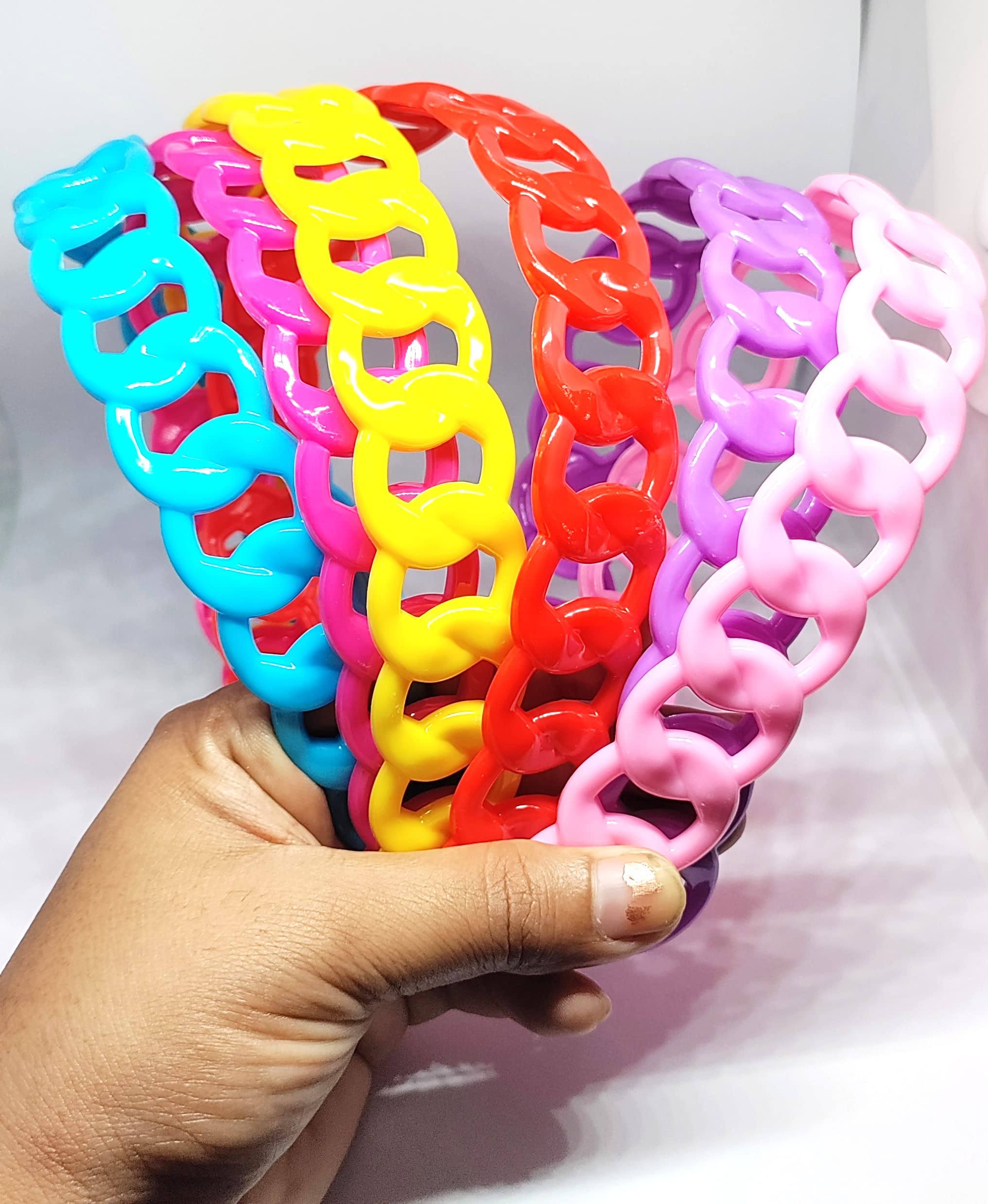 Trendsetter Plastic Chain Design Hair Band/Head Band for Girls & Women for Daily use (Pack of 6) Color as per the image (B0B5VH49CK) Amazon Price History, Amazon Price Tracker