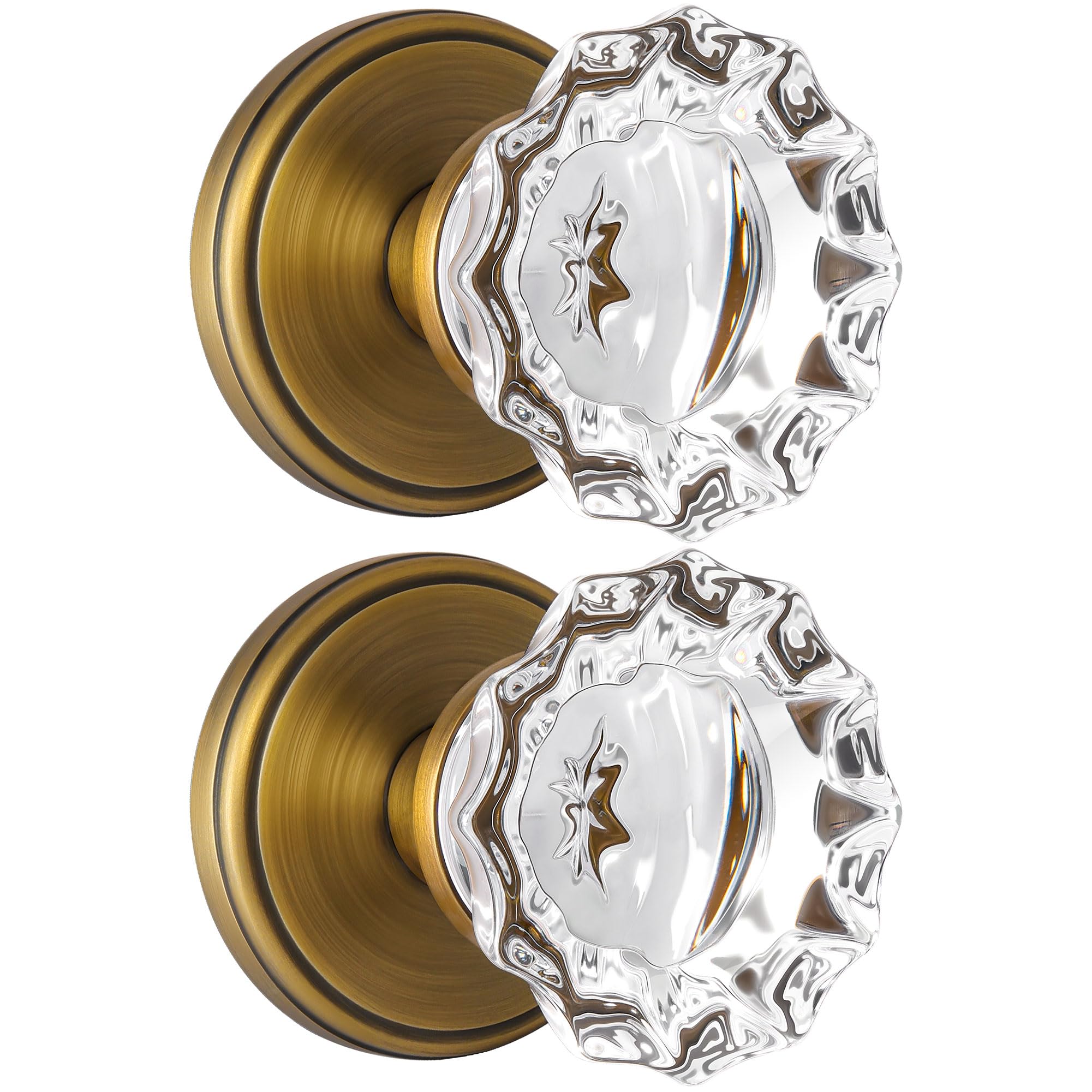 Glass Door Knobs Interior Vintage Privacy Door Knob with Lock — Amazon image 26
