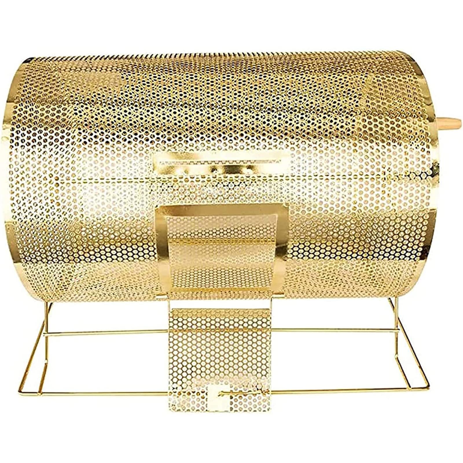 Generic Tambour de tombola en laiton pour jeux de collecte de fonds – Peut contenir 2 500 billets et 130 balles – Poignée en bois – Stable et durable – À partir de 18 ans