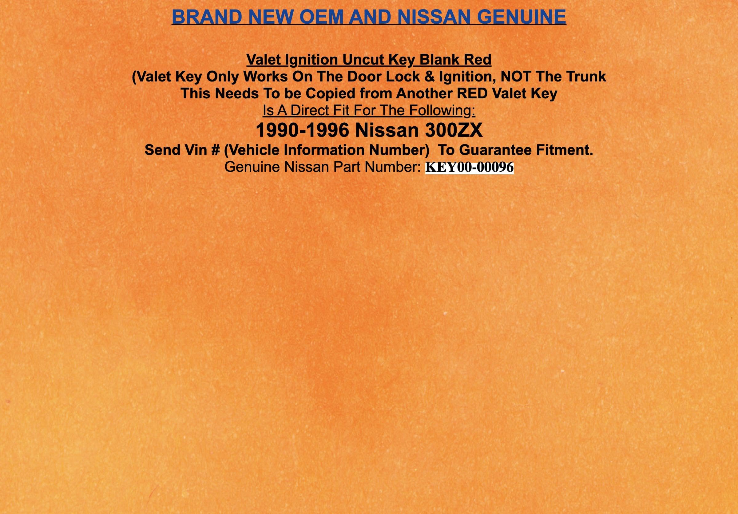 Amazon.com: OEM Genuine RED Ignition Valet Key Blank 1990-1996