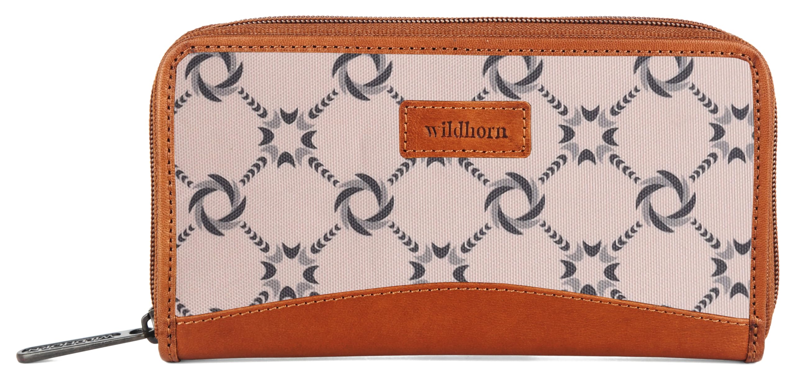WildHorn Women's Canvas Wallet Clutch - Stylish, Spacious I Zip Around Wallet for Travel, Holds Cards, Phone, Cash I (Abstract Florals)