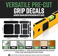 Vista 5 de Dragon Grips 13 piezas de cinta de agarre de goma rectangular, pegatinas de agarre gomosas para estuche de teléfono, mouse, pistola, herramientas