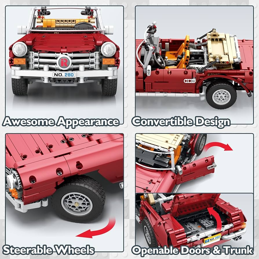 Amazon.co.jp: JMBricklayer クラシックコンバーチブルモデルカー