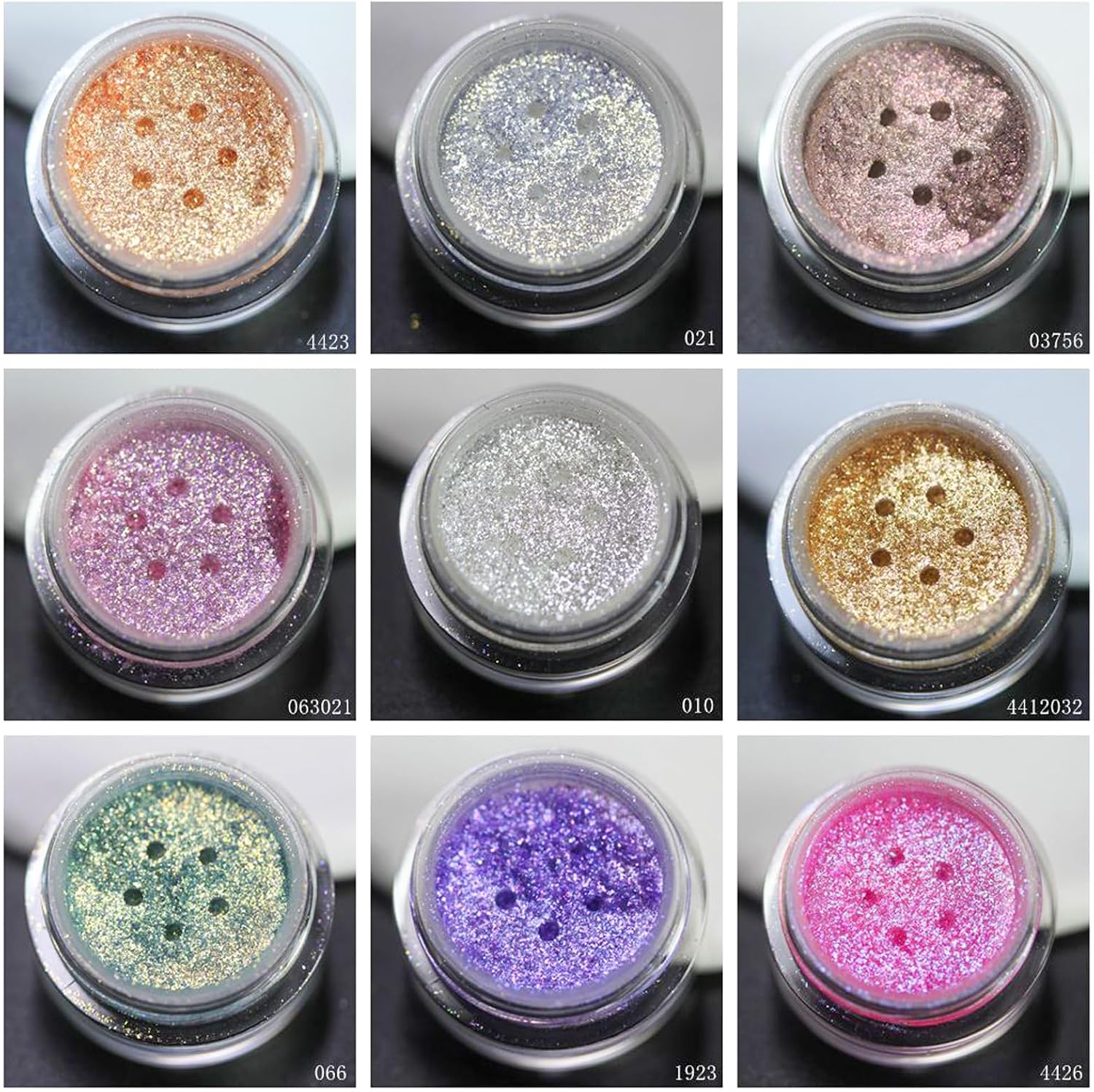 9-Color Set Cosmetic Grade Shimmer Diamond Mica Powder Set Pearlescent Effect Pigment for Nail Art, Resin Craft & DIY Beauty