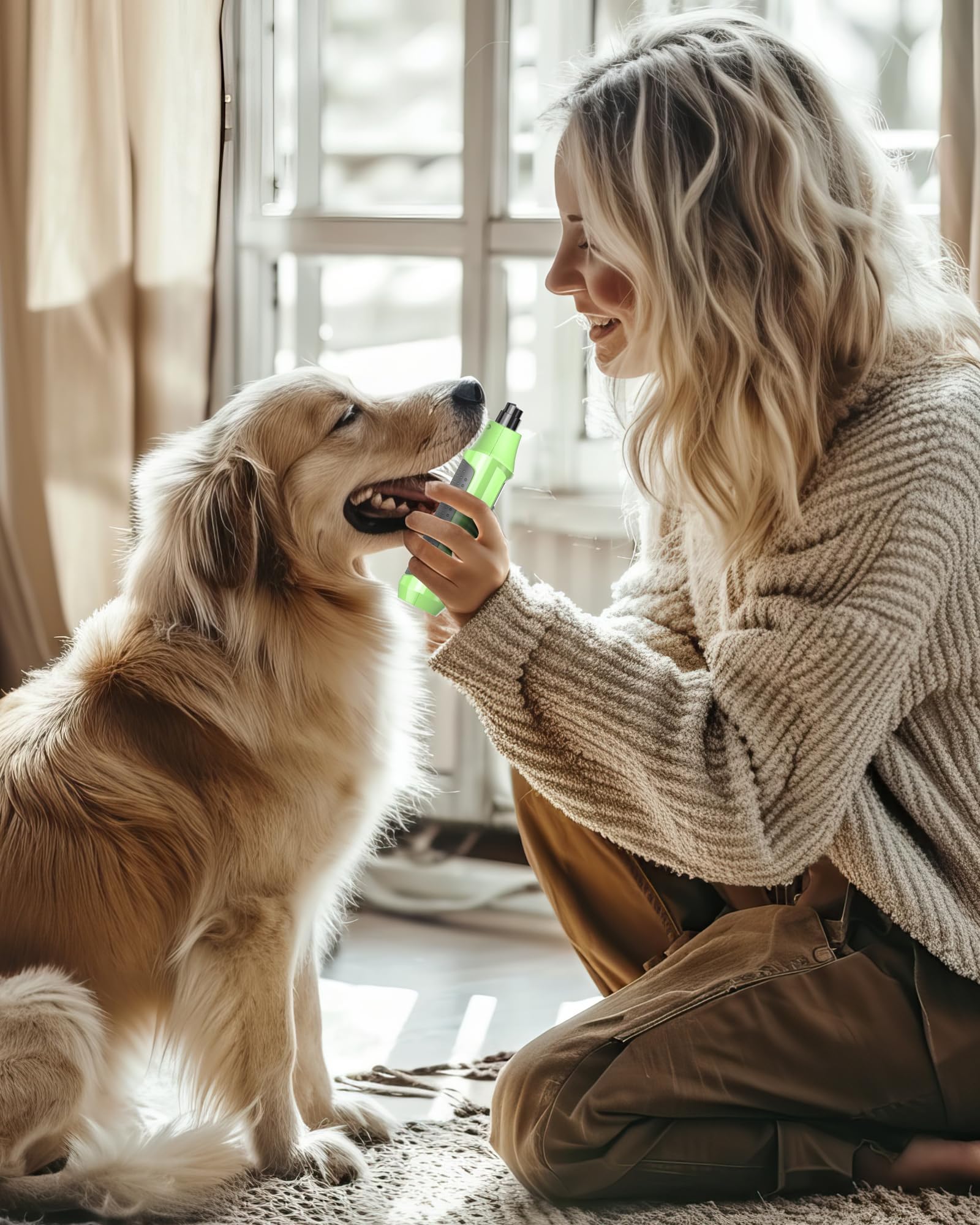 YABIFE Molinillo de uñas para perros de 7 velocidades con luz LED, cortador de uñas eléctrico ultra silencioso para perros y gatos grandes, herramienta de aseo profesional con colector de polvo