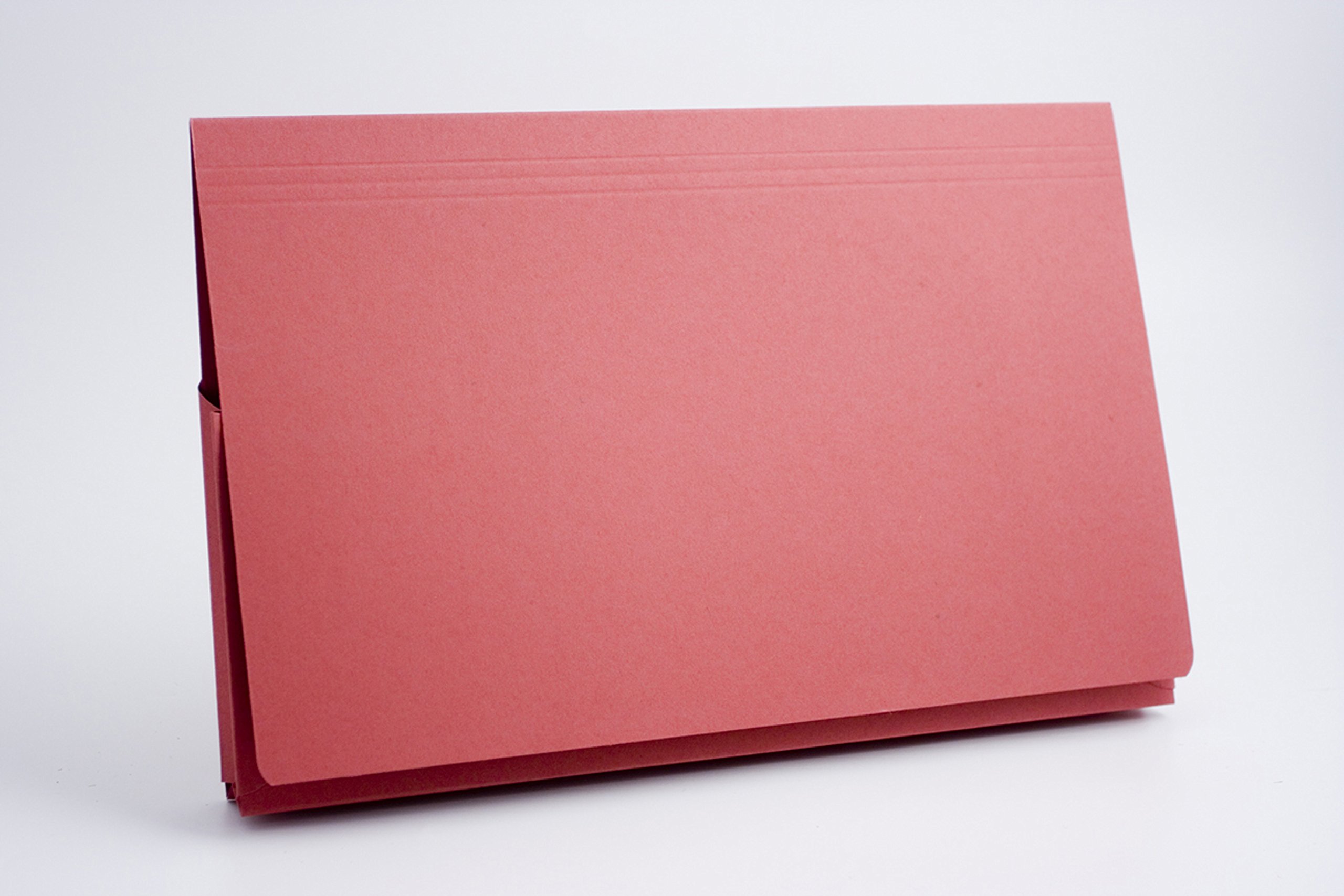Exacompta - Ref 211/8005Z - Guildhall - Full Flap Pocket Wallet, Protects Documents, 355 x 253mm, 420gsm Heavyweight Sprint Manilla, Brief Size, Blue Angel Certified - Red, Pack of 25