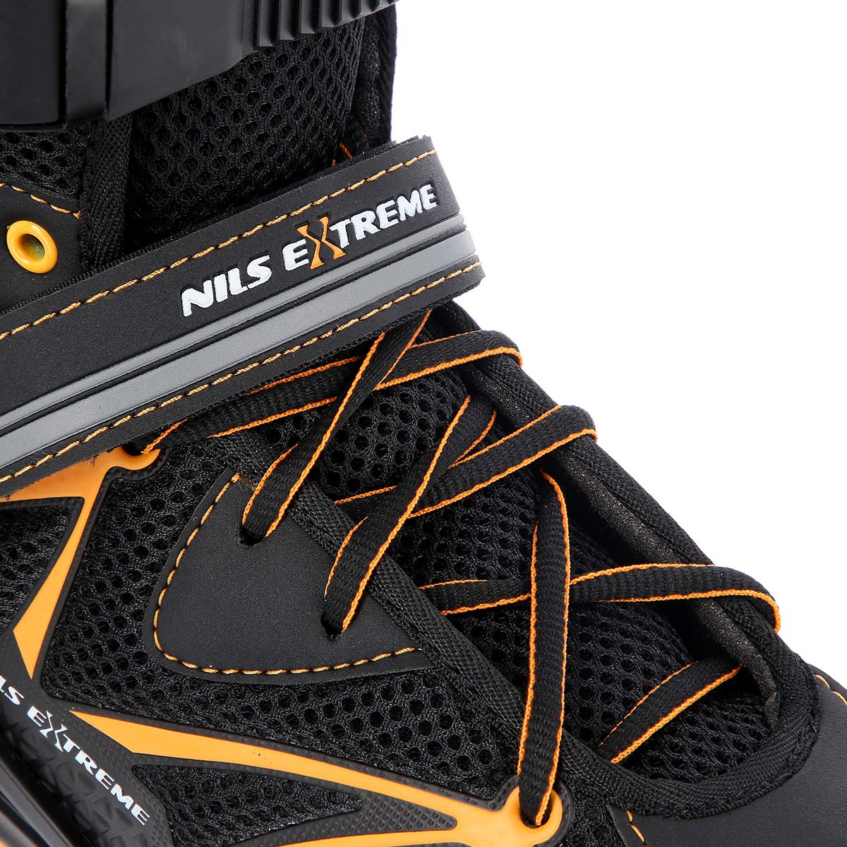 Nils Extreme Inliner für Herren und Damen - Inline Skates - ABEC9 Kugellager – Rollschuhe Erwachsene - 82A Rollen - Rollerskates 41 - Schwarz und Orange NA9022