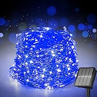 Vista 10 de Cadena de luces solares para exteriores, 200 LED de 72 pies, 8 modos, luces de hadas con energía solar, impermeables para decoración de árbol