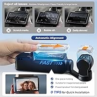 Vista 2 de Tomat Protector de pantalla AR para DJI Pocket 3 accesorios con kit de instalación de alineación automática, película protectora de pantalla