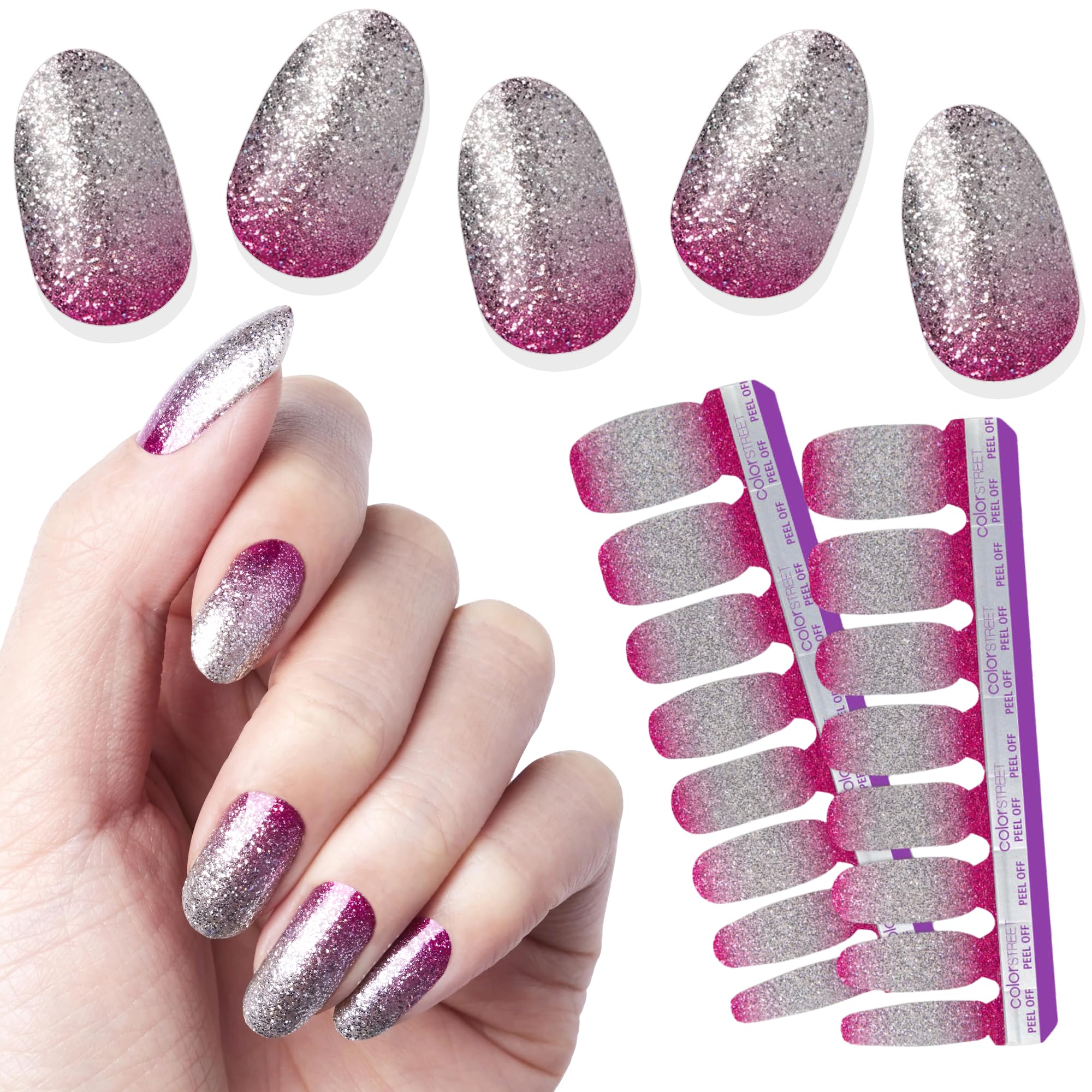 Color Street - Vegas Vixen - 16 Double-Ended Nail Strips