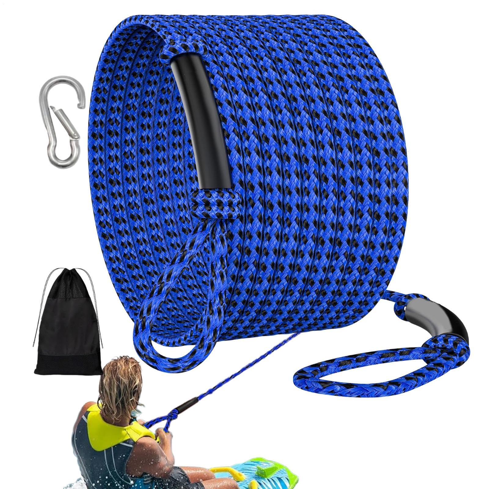 Corde de Remorquage pour Bateau - Corde pour Tubing Nautique | Sangle Flottante Sécurisée pour Kayak pour Surf Sauvetage Remorquage Amarrage Rivière Motoneige Lac Traction De Remorque Pêche