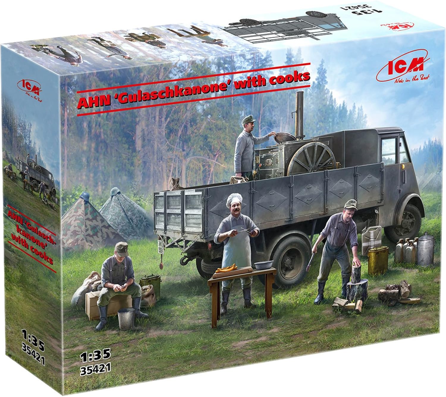 ICM 35421 AHN Gulaschkanone w/Cooks 1:35 Model Kit
