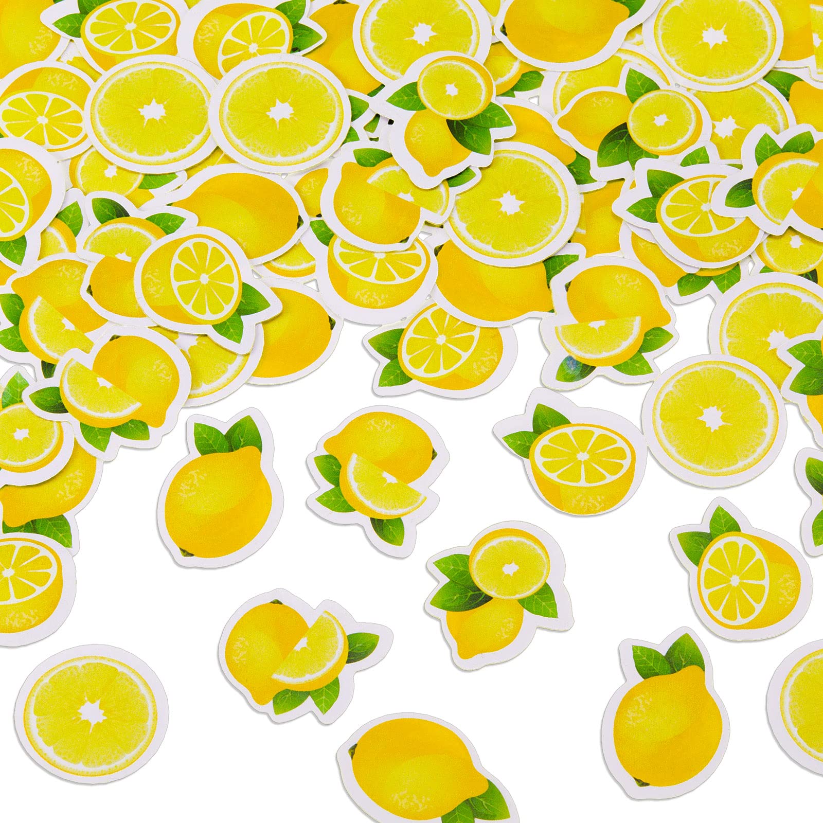 Lewtemi 400 Pieces Lemonade Party Table Decoration Baby Shower Paper Lemon Table Confetti Little Cutie Decorations Lemon Themed Party Decor Fruit Table Scatter Confetti for Wedding Bridal Shower