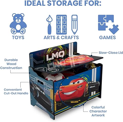 Miniatura 10 de Caja para juguetes Delta Children Deluxe Disney Frozen II, Disney Mickey Mouse, Disney Minnie Mouse, Disney Princess, Disney/Pixar Cars, PAW Patrol,