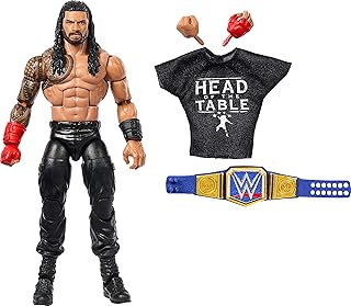 WWE Elite Collection Top Picks Action Figure & Accessories Set, Roman Reigns 6-inch Collectible with Articulation & Interchangeable Parts