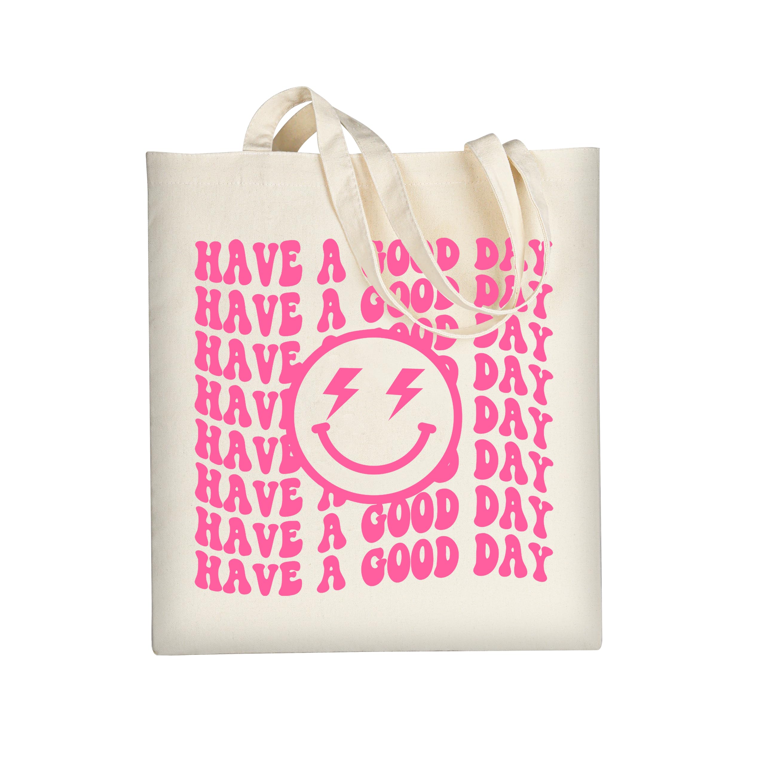 AUSVKAI Canvas Tote Bag Aesthetic for Women, Cute Reusable Cloth Cotton Bags for Shopping Beach Trendy Gifts