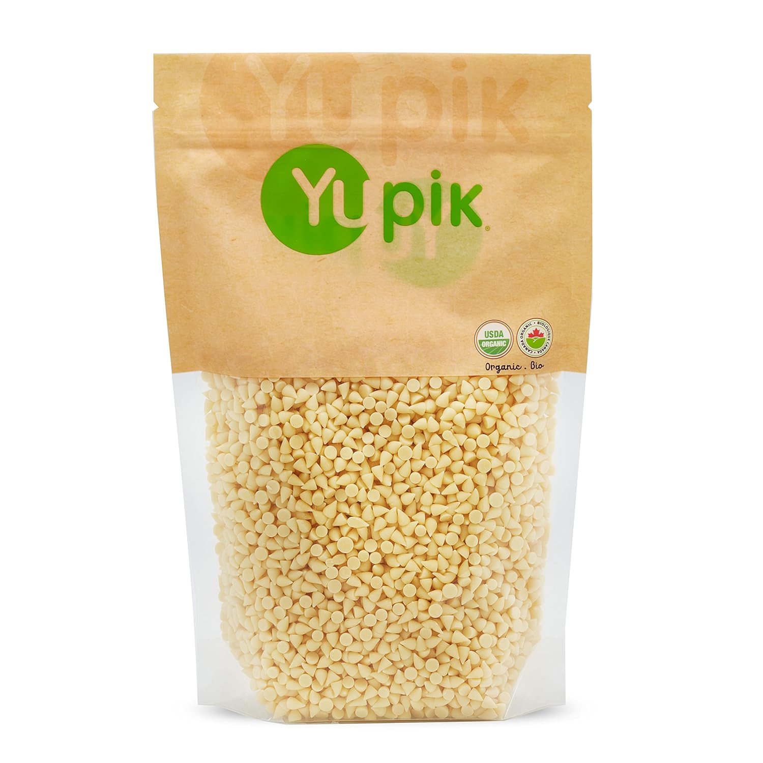 Yupik Organic White Chocolate Chips 45, 2.2 lbs Cocoa