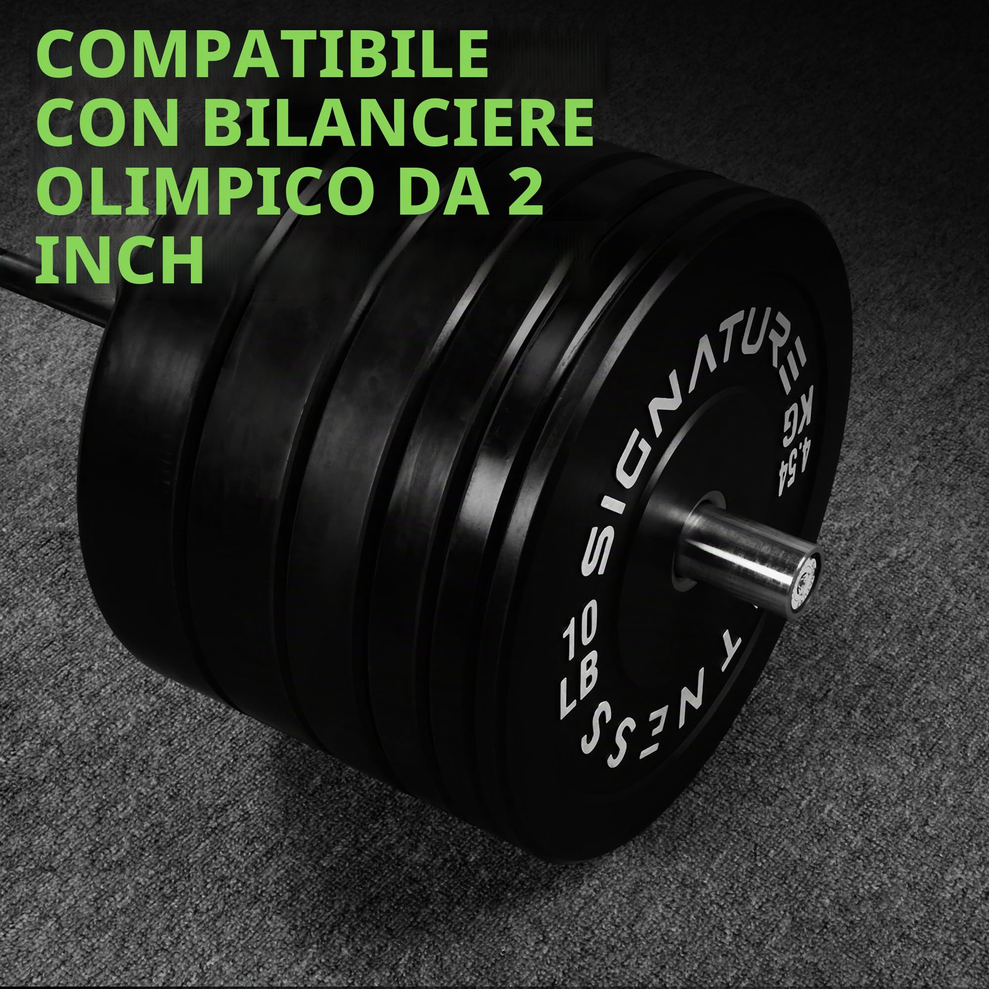 Fitvids - Piastre olimpioniche per pesi con mozzo in acciaio, singolo, coppia o set da 5 cm