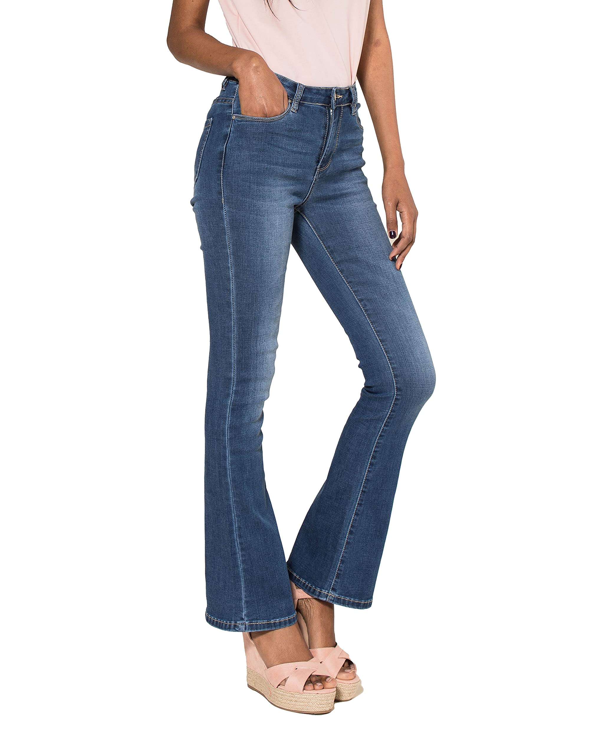 Nina Carter Jean évasé taille haute Bootcut pour femme