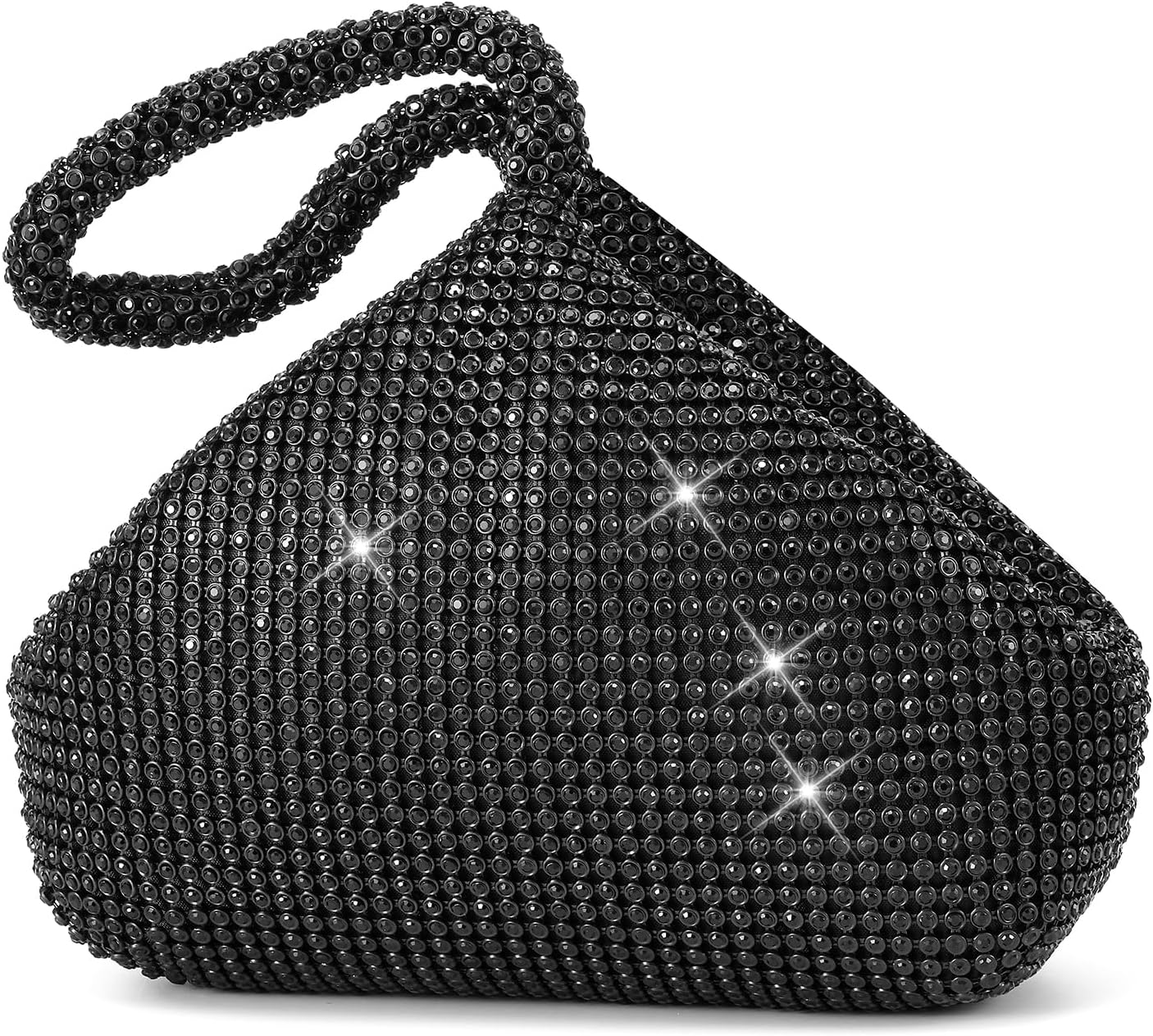 Rhinestone Clutch Purses Evening Handbags for Women's Vintage Elegant Triangle Purse for 1920s Party Wedding