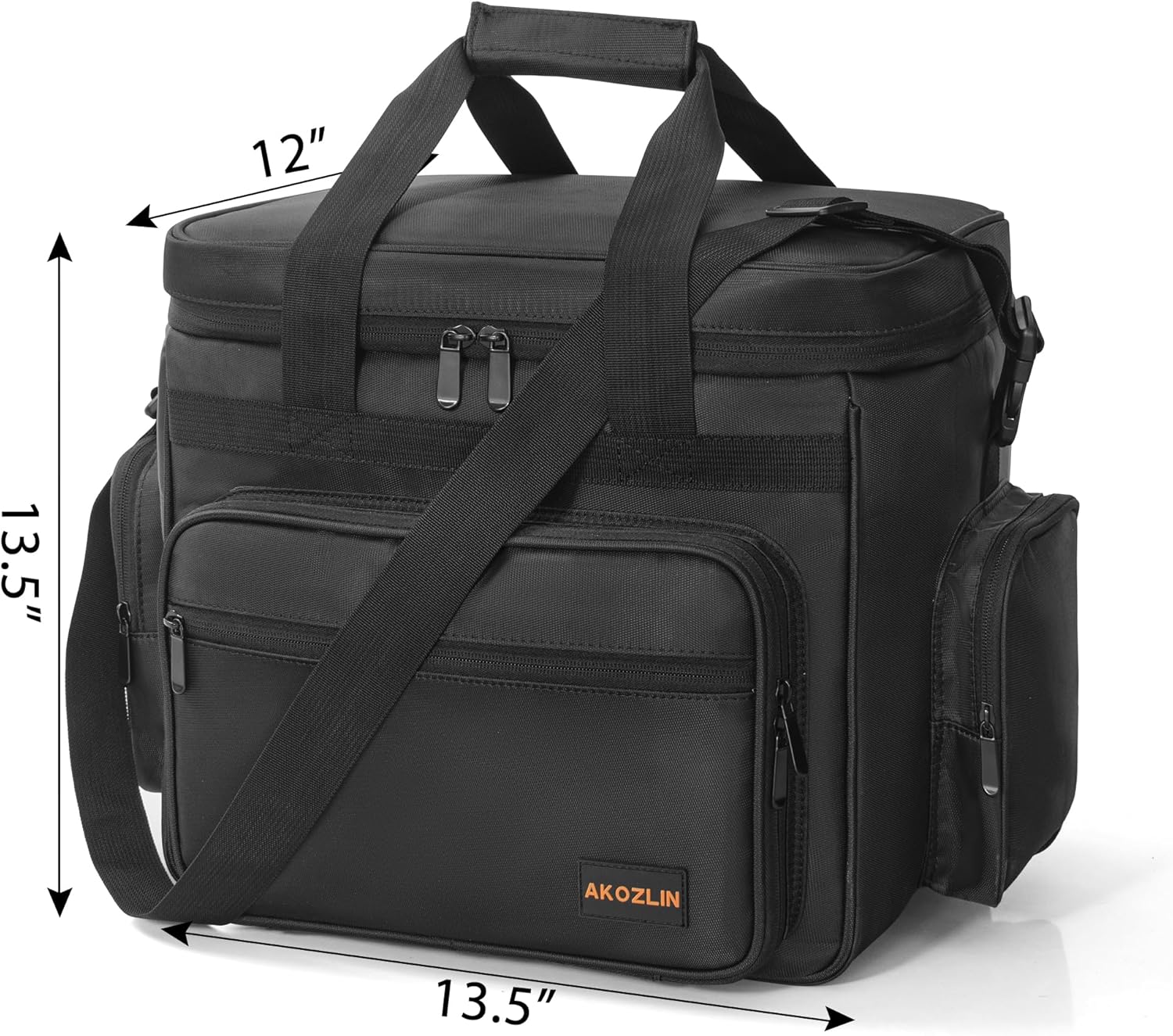 AKOZLIN Vinyl Record Travel Carrying Bag with Divider Durable Vinyl Albums Storage Case Fit 12" LP Albums for Collection,Travel, Concert - Image 2