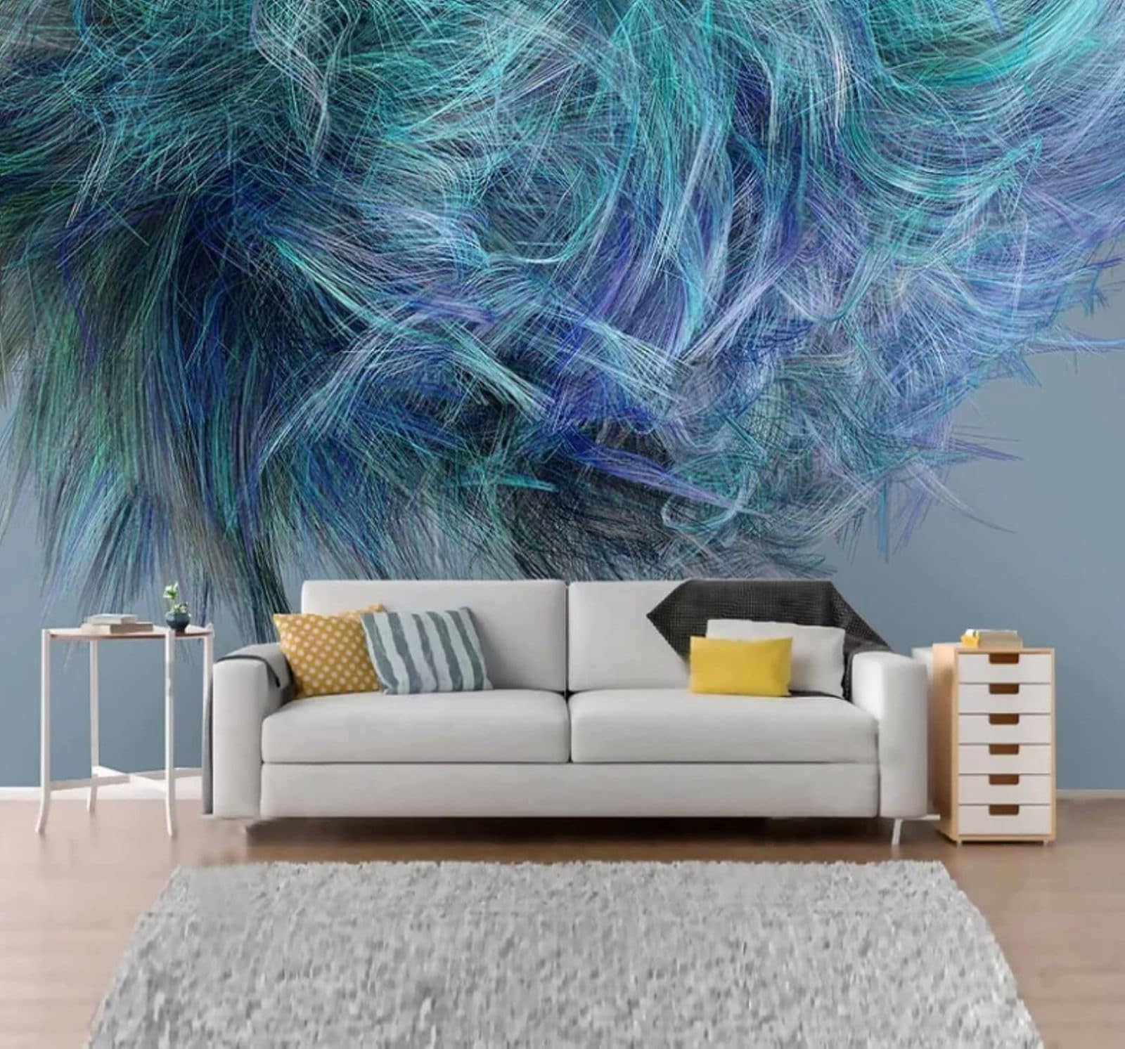 XLMING Abstract Colourful Lines Art Individuality 3D Wallpaper Luxury Home Dining Decor Paste Sofa Living Room The Wall for Bedroom Mural-400cm×280cm