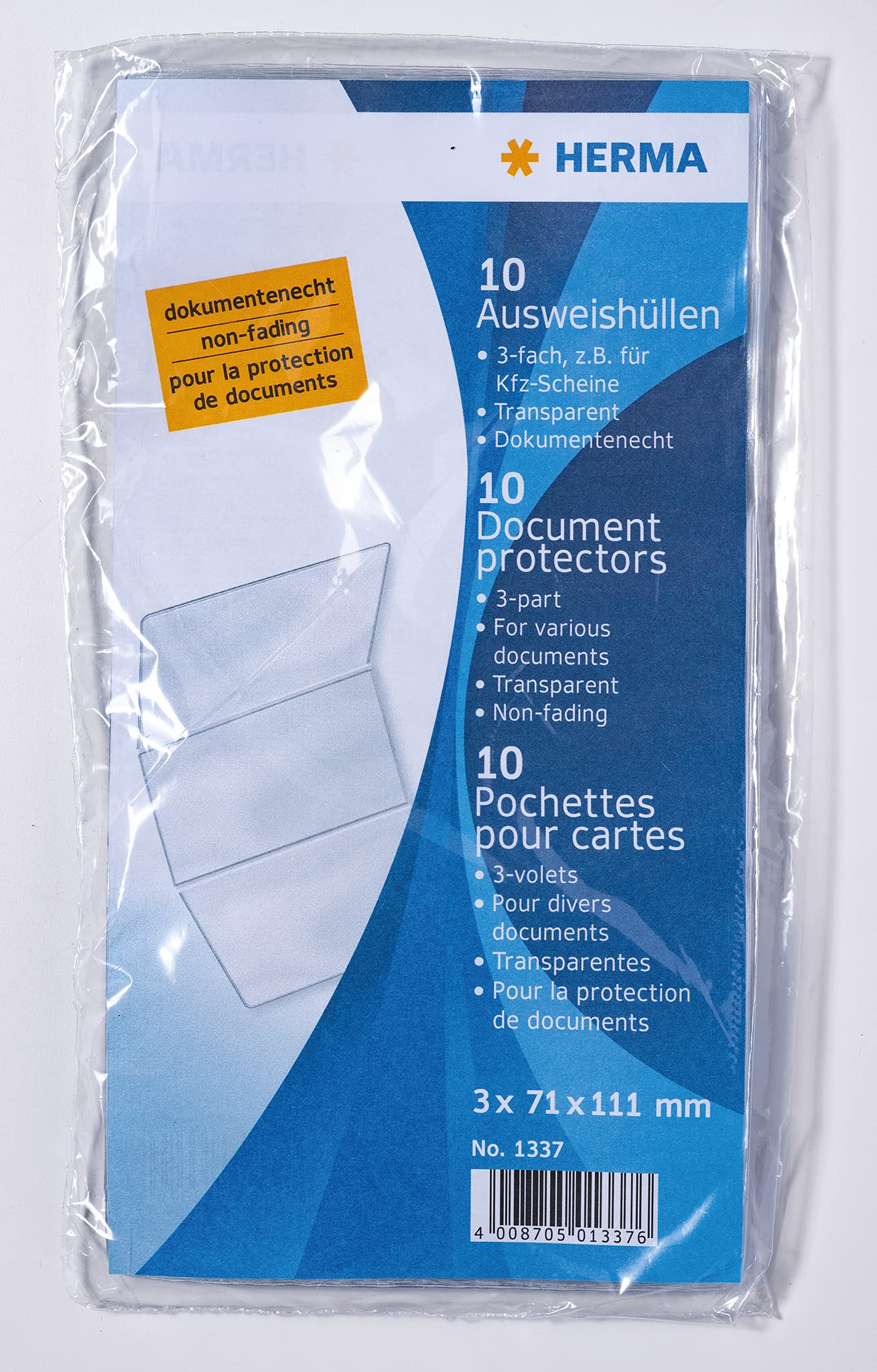 HERMA 1337 Protective ID Card Holder 3 Compartments (3 x 71 x 11 mm - Image 4