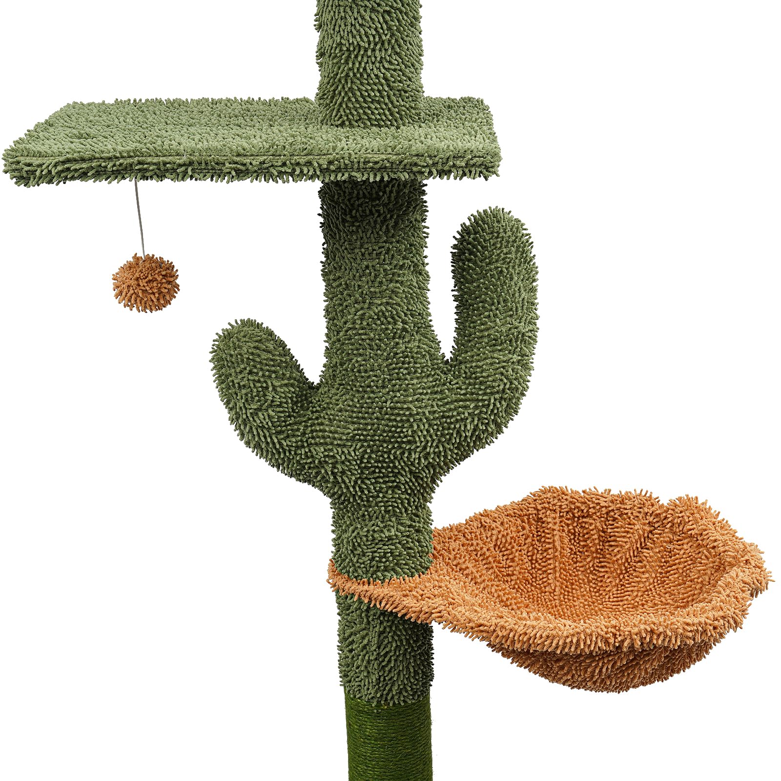 Cactus Gato Escalada Nido De Gato Árbol Rascador Todo En Uno El Suelo De La Columna Con Un Nido De Gran Varilla De Rascador, Torre De Gato De Múltiples Niveles