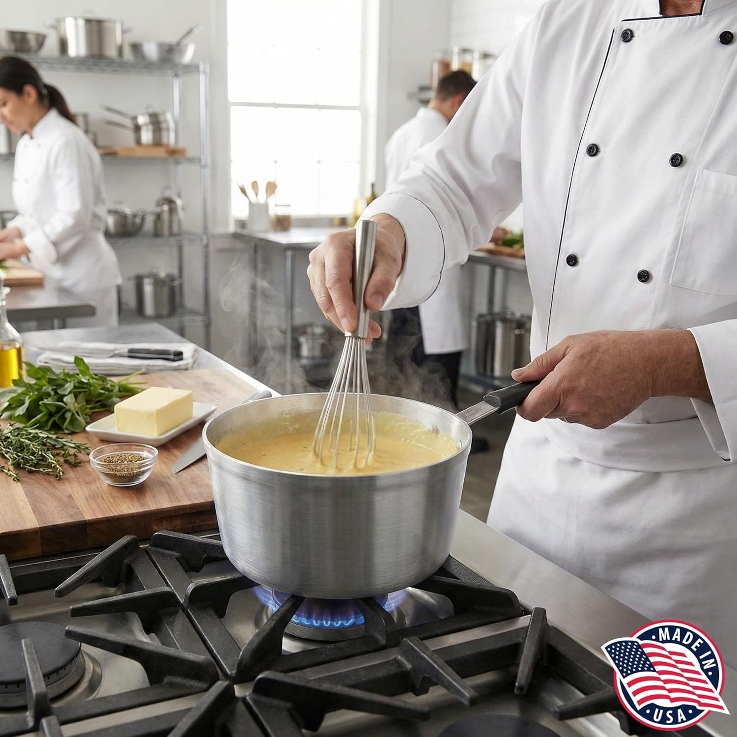 Alegacy Eagleware Sauce Pan, 2.75 Quart Commercial Aluminum Saucepan, Polished Finish, EagleGrip Handle, Professional Cookware | EWA2