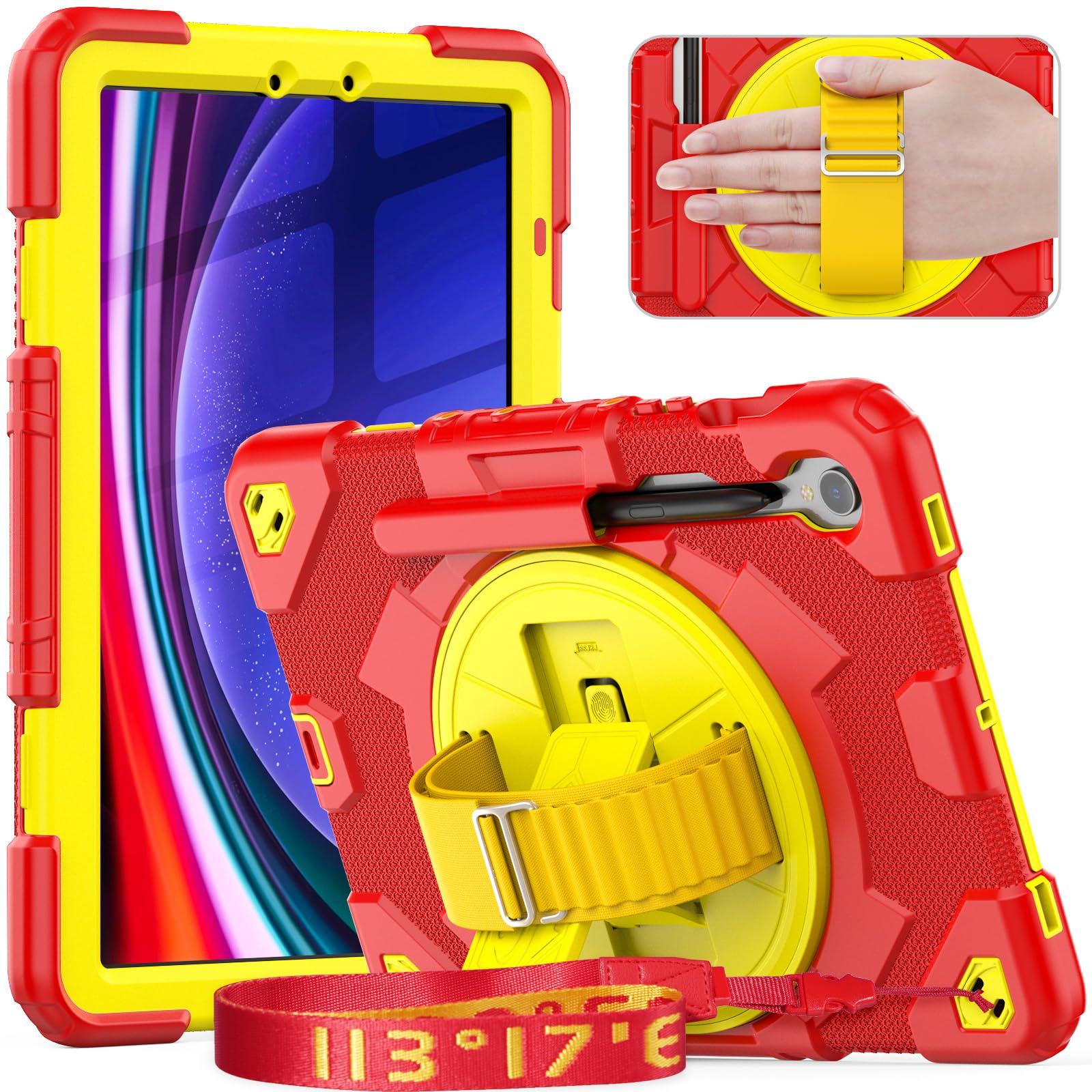 Timecity for Samsung Galaxy Tab S10 FE/ S9 FE 5G 10.9 Inch/ S9 11 Inch (SM-X510/ SM-X516/ SM-X710/ SM-X716B/ SM-X718U Cover): Heavy Duty Protective