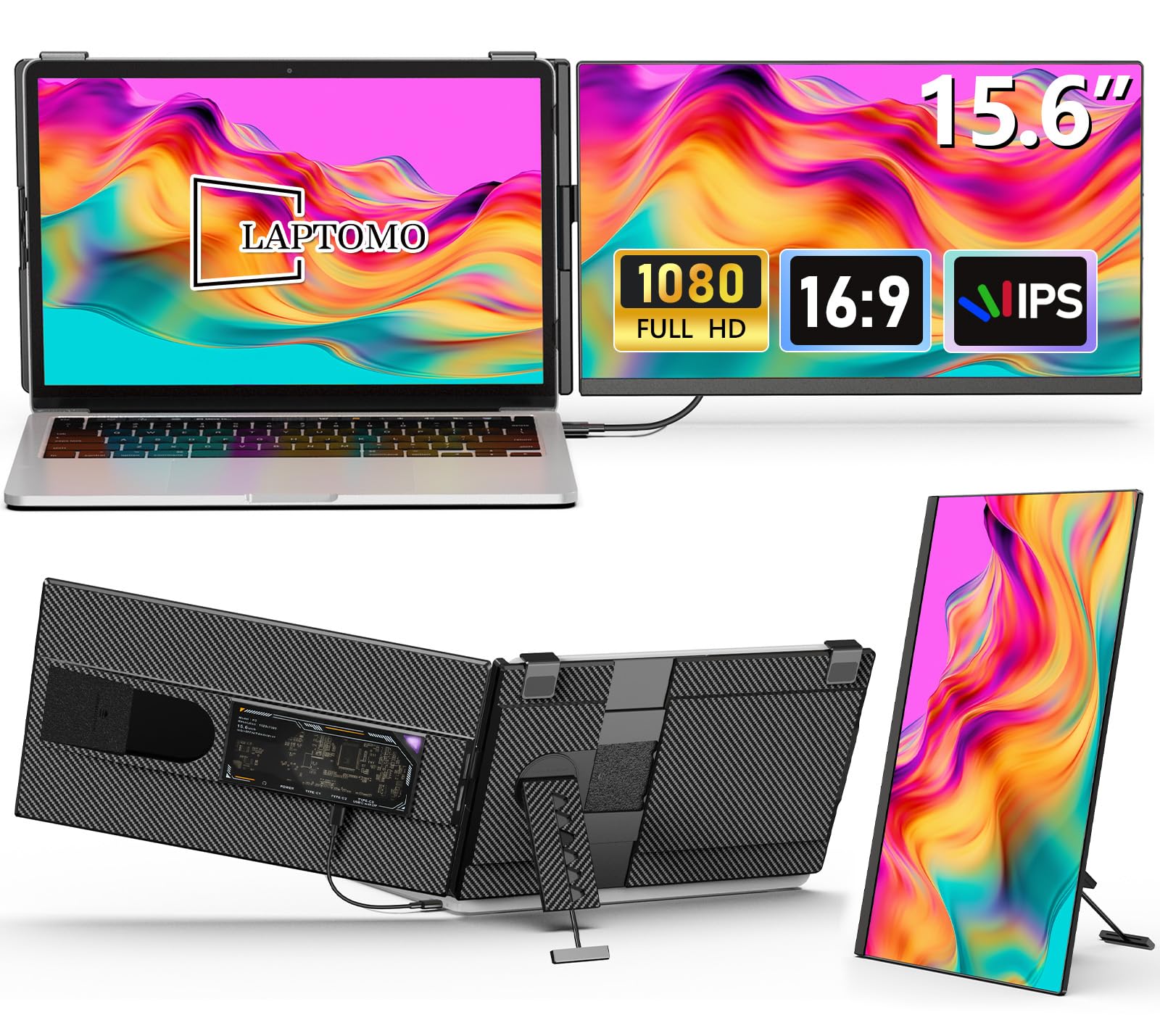 Amazon.co.jp: Laptomo P5 デュアルモニター 15.6インチ IPS