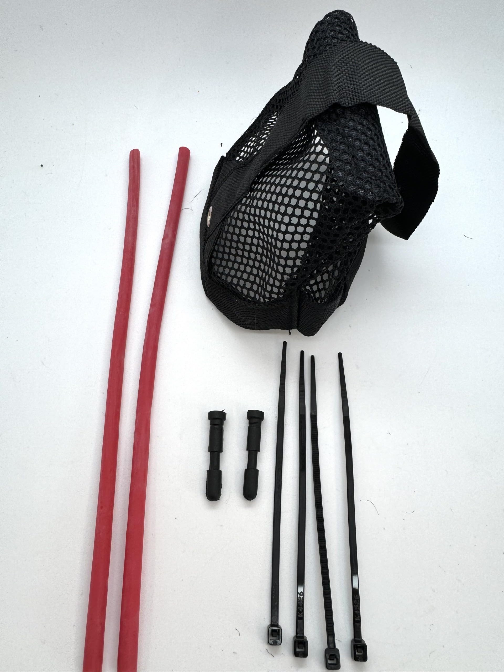 HIGH Range Pair of Rubber Catapult,Slingshot Elastic,Single MESH Cup,Pouch
