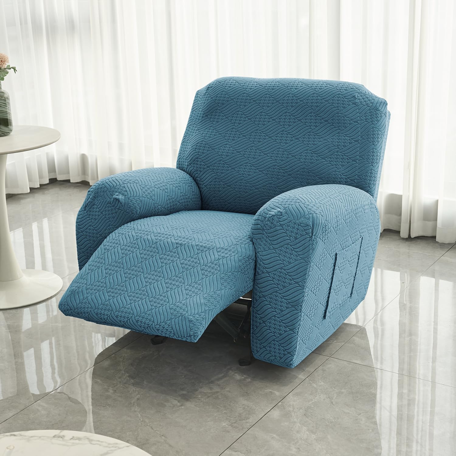 HOKIPO Recliner Sofa Cover - Navy Blue -30