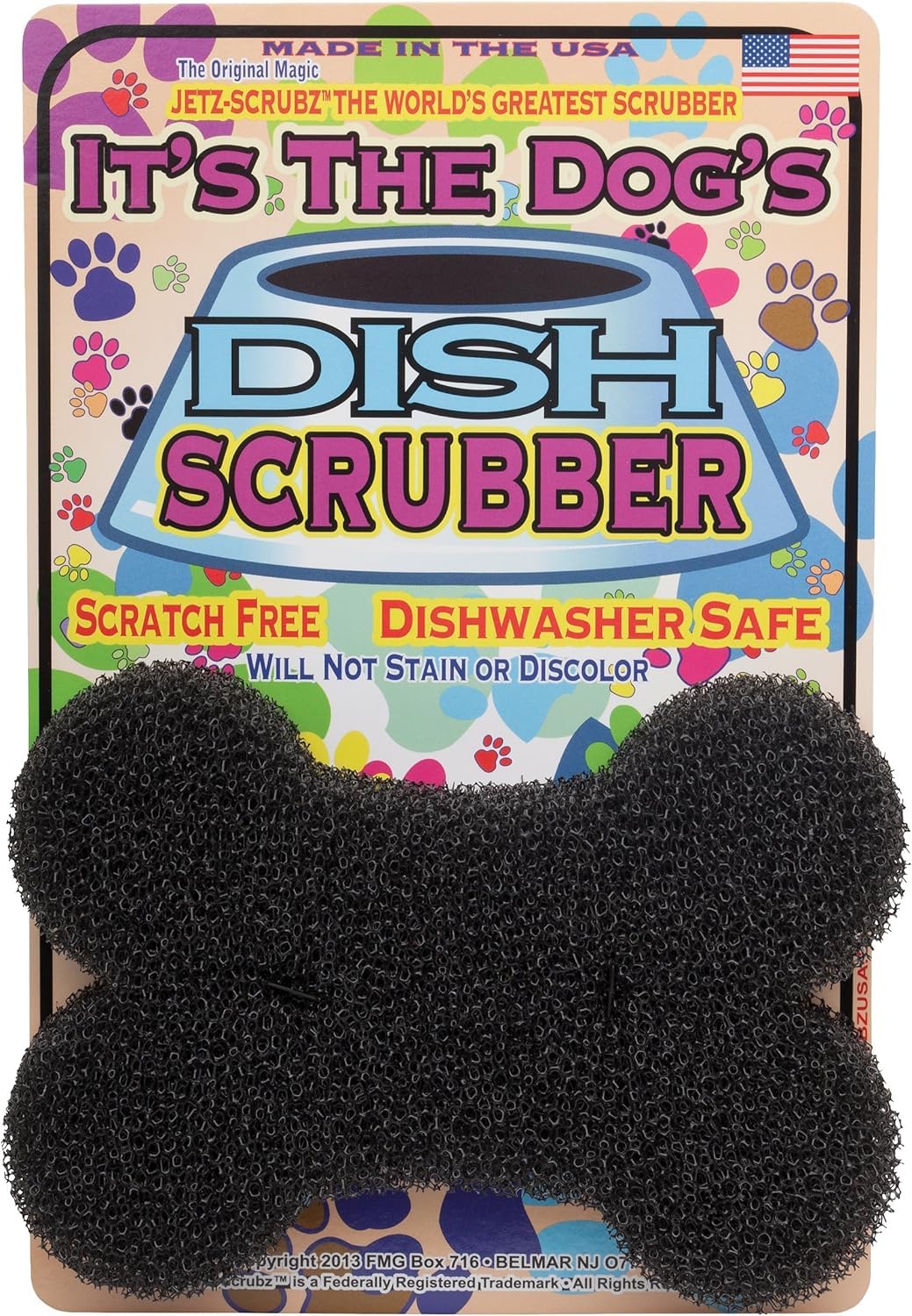 Jetz-Scrubz Dog Dish Scrubber, Black (J54)