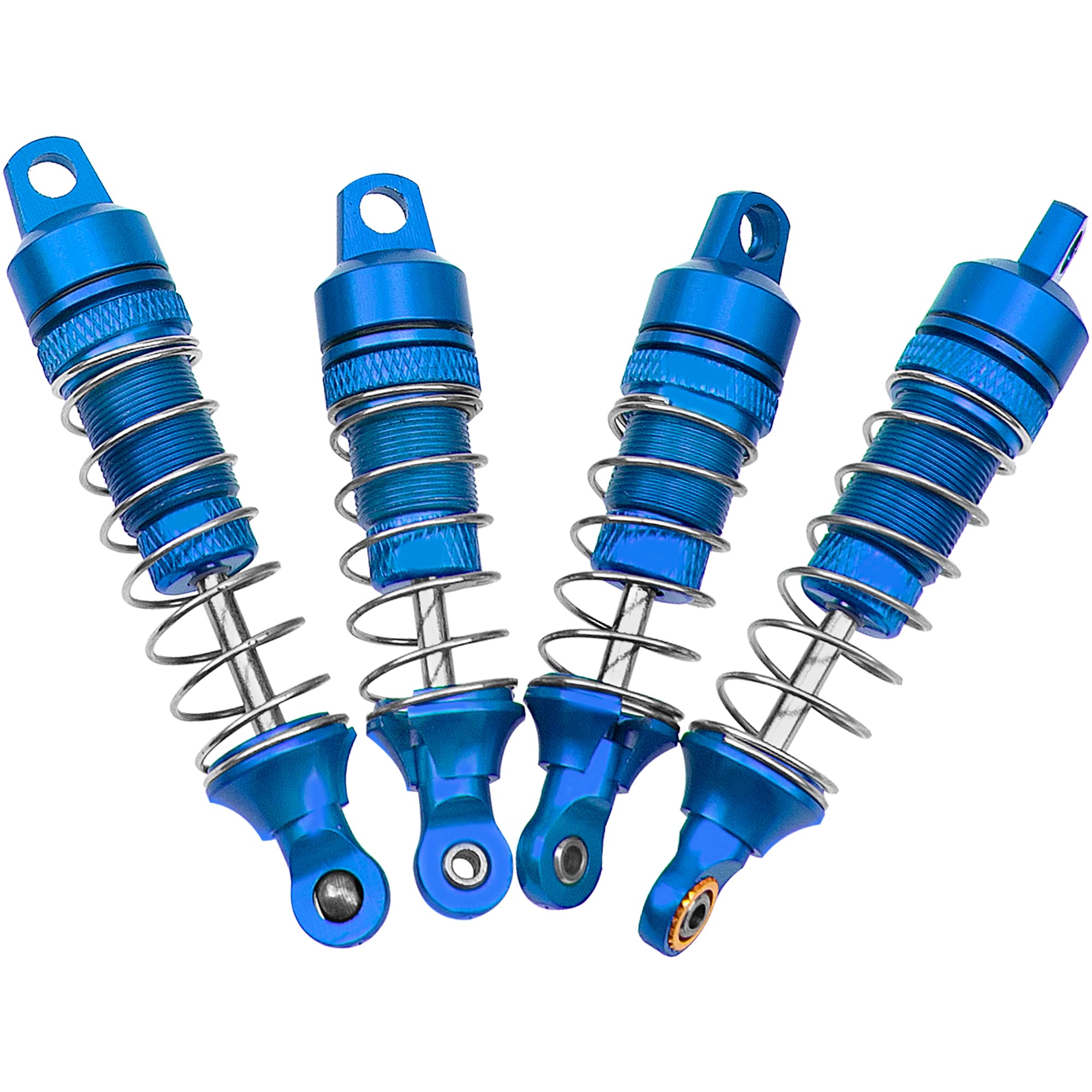 4Pack Vgoohobby Shock Absorber Front Rear Damper Suspension Compatible with 1/18 losi Mini T 2.0 Mini-B 2WD RC Stadium Upgrade Parts (Blue)
