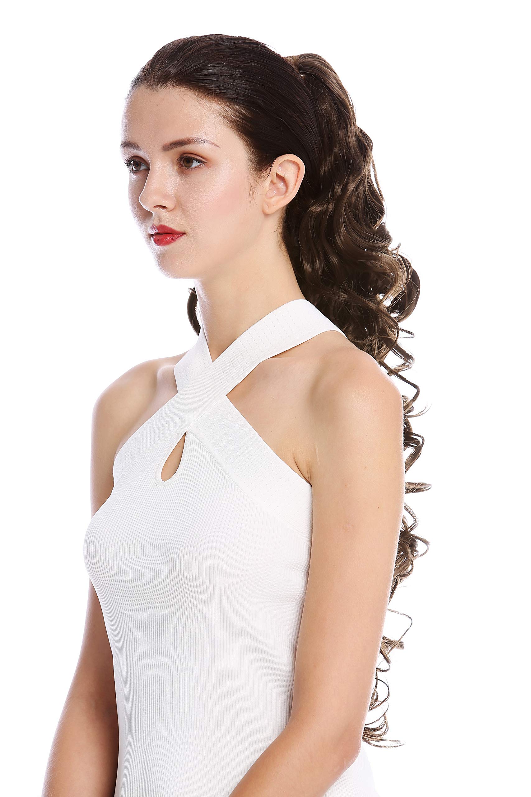 WIG ME UP - N1095-V-8 Ponytail Hairpiece Extensions extremely long voluminous curled curls medium brown 25inch - Image 3