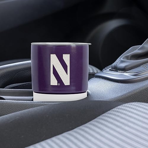 Miniatura 106 de Rico Industries NCAA Miami of Ohio Redhawks - Vaso de cerámica de 16 onzas con agarre de silicona, grabado láser profundo, diseño de color negro