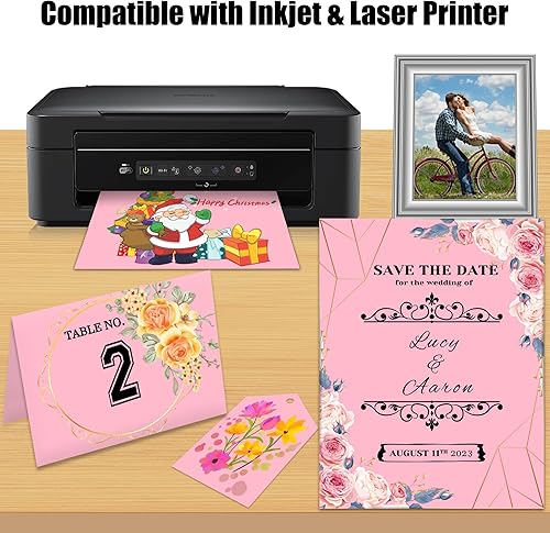 Vista 93 de 25 hojas de papel de cartulina roja de 8.5 x 11 pulgadas, papel grueso de 92 libras para álbumes de recortes, invitaciones, impresión y tarjetas