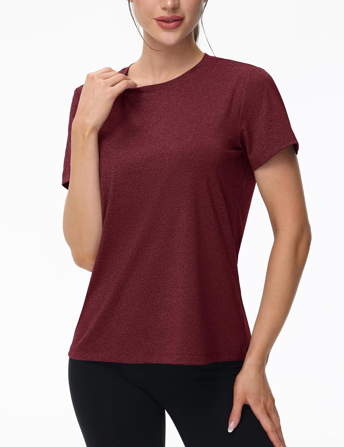 MAGCOMSEN Women's Tops Short Sleeve Workout Shirts UPF 50+ Quick Dry Athletic Running Swim Rash Guard - Image 2