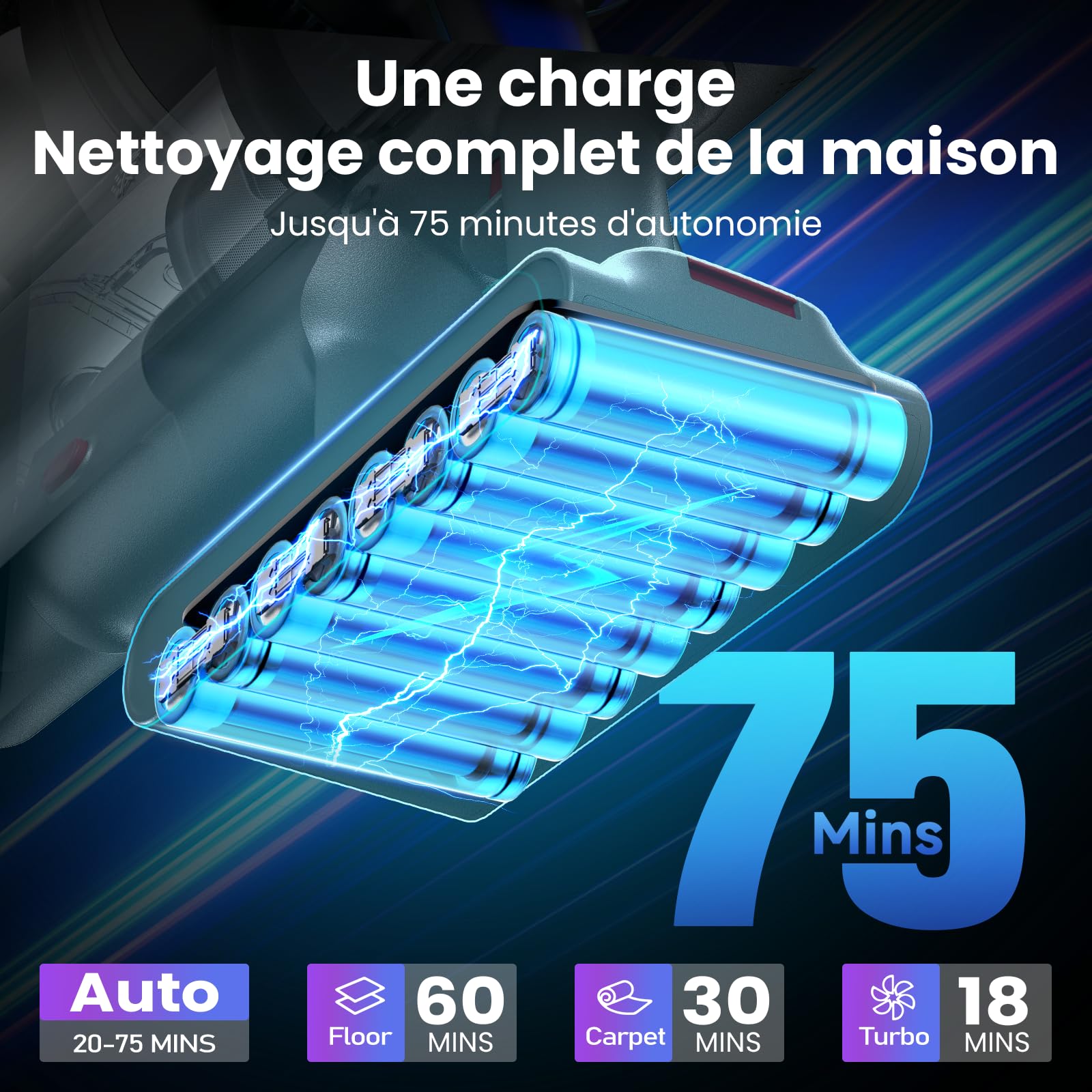 Lot de 8 Batteries de Rechange 3200 mAh 92,16 Wh pour Aspirateur Balai sans Fil NOVAX T80 Detect/Seapex V16 / Seapex V16 Pet