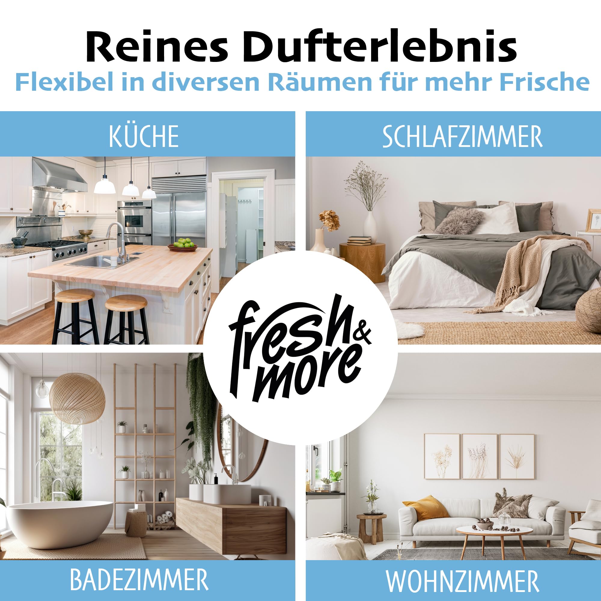 Fresh & More Lufterfrischer Nachfüller Duft-Mix 250ml (30er Pack) | Raumduft-Spray-Nachfüller, kompatibel mit Freshmatic Max, Zufallsmix aus 26 Duftsorten
