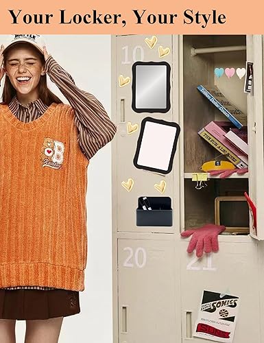 Miniatura 8 de Kit de accesorios de casillero para niñas, artículos esenciales de regreso a clases, 14 piezas, organizador de casillero para trabajo de oficina
