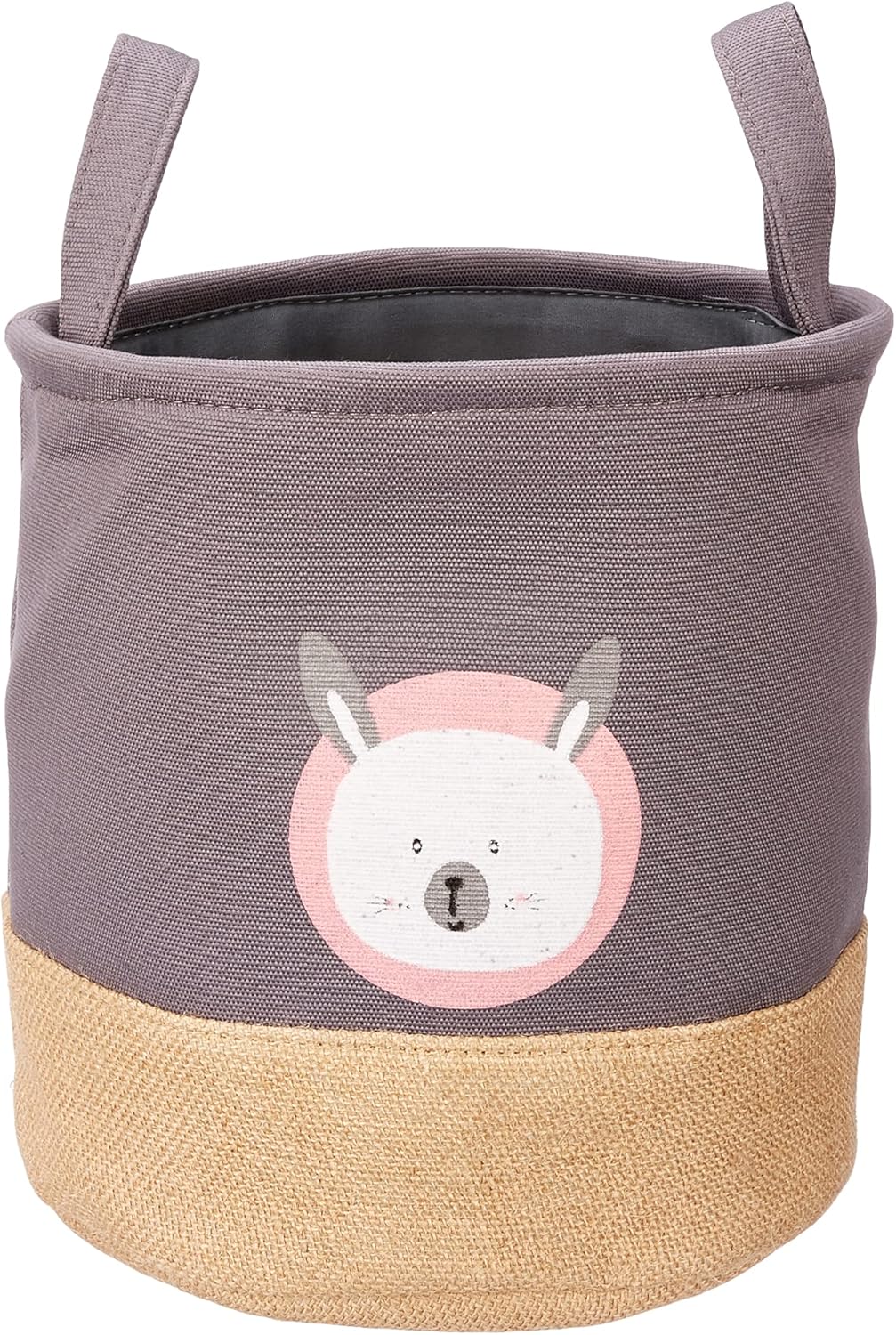 Zeller x White Bamboo Storage Box, ca. Ø 25 x 25 cm, Grey