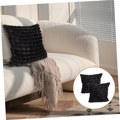 Miniatura 8 de Homoyoyo 2 fundas de almohada de felpa, accesorios de oficina, almohadas coloridas, almohada esponjosa, alternativa para sofá, funda de almohada