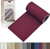 Vista 18 de Cinta de reparación de lino de 4 x 70 pulgadas, parche de tela de reparación de sofá autoadhesivo para muebles, sofás, cojines, sillas, bolsas, Beige